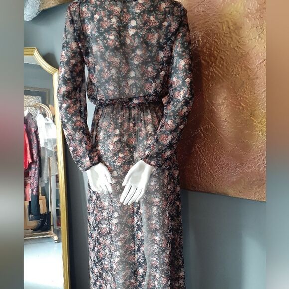 Zara Chiffon Floral Maxi Dress - Picture 13 of 16